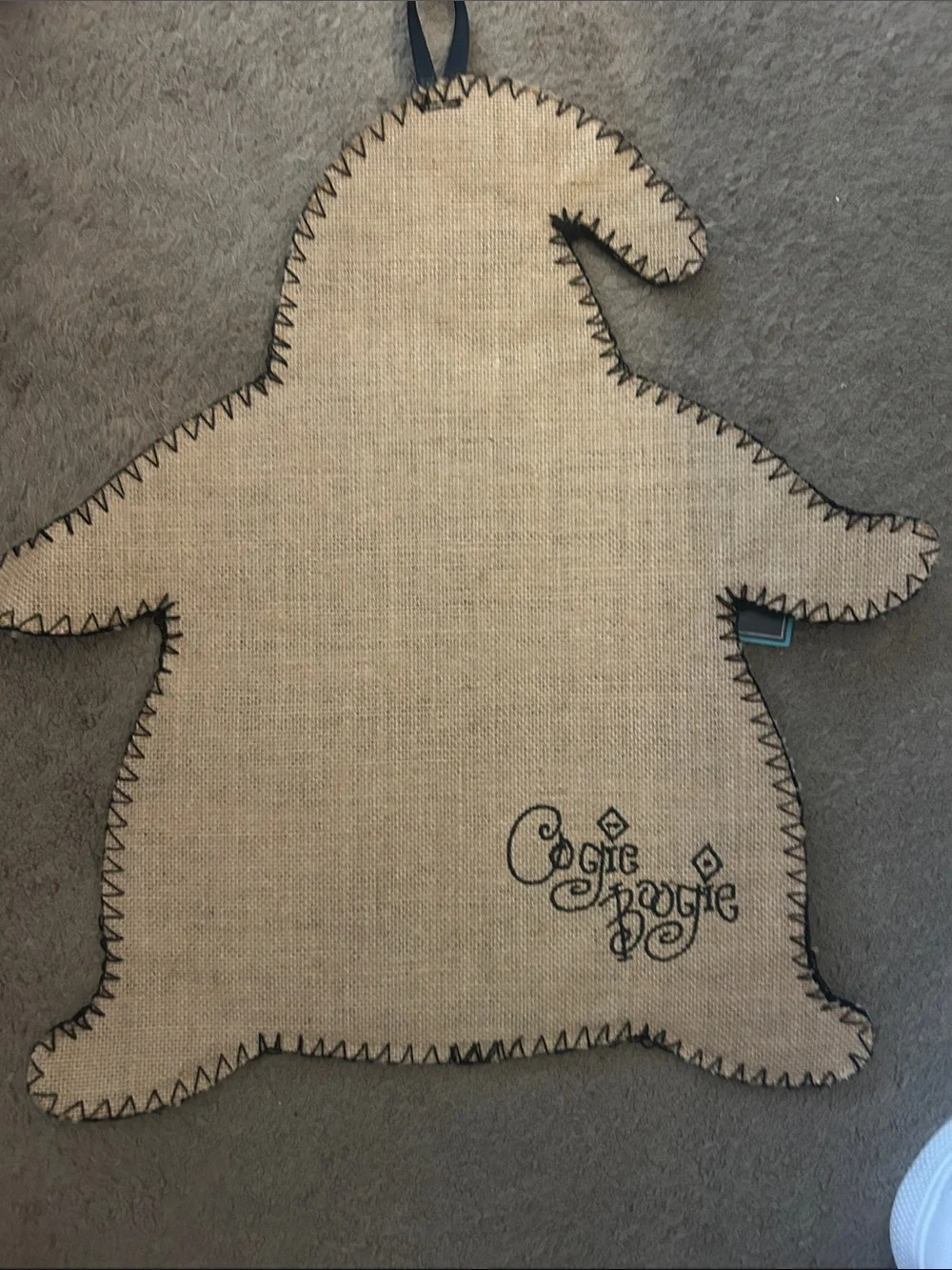 Disney Oogie Boogie Burlap-Style Trick-or-Treat Bag in Beige & Black - Picture 5 of 7